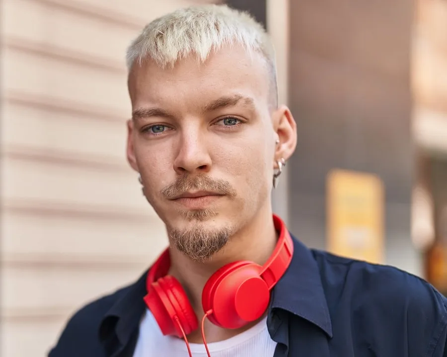 blonde mustache with classic goatee