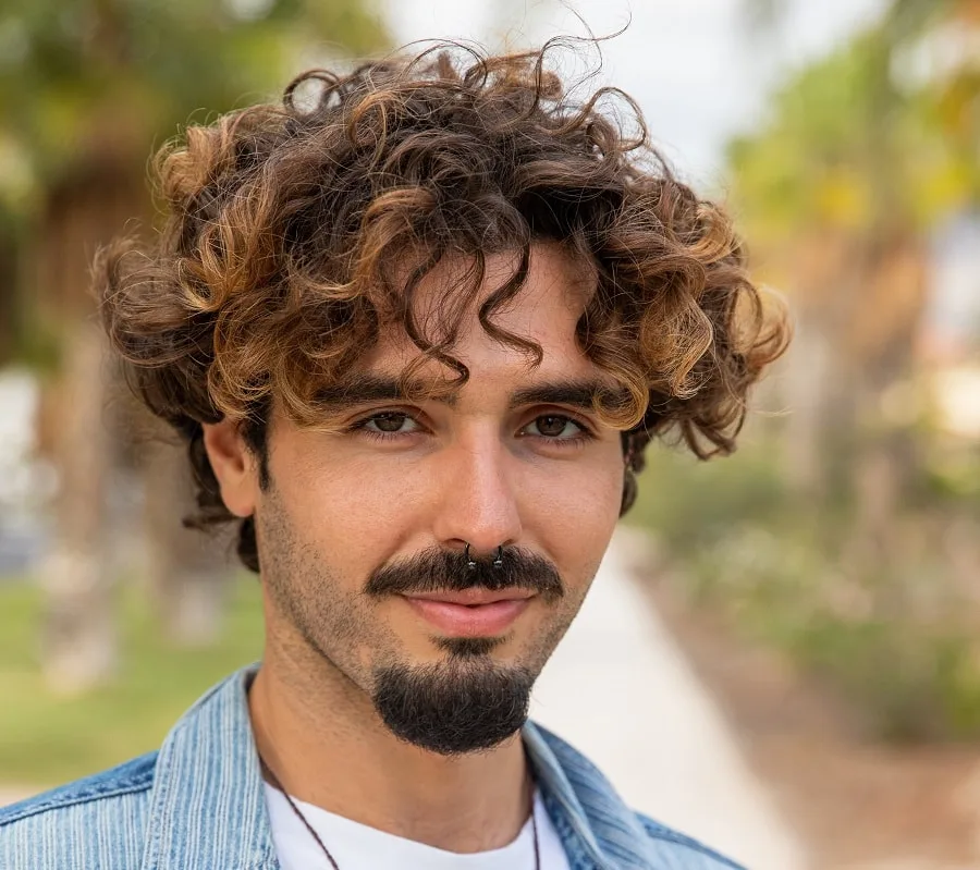 extended goatee with mustache and soul patch