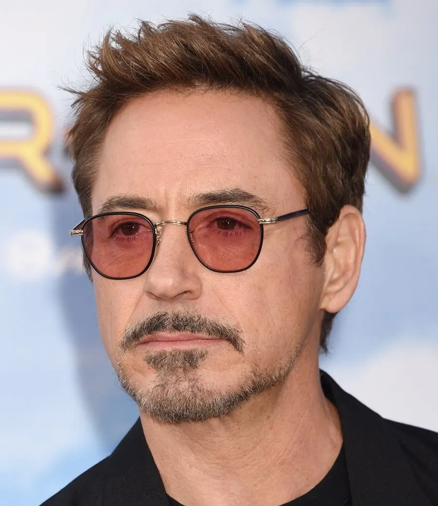 robert downey jr mustache with extended goatee