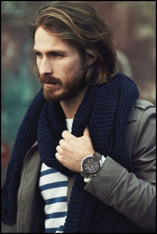 hot beard with long hair