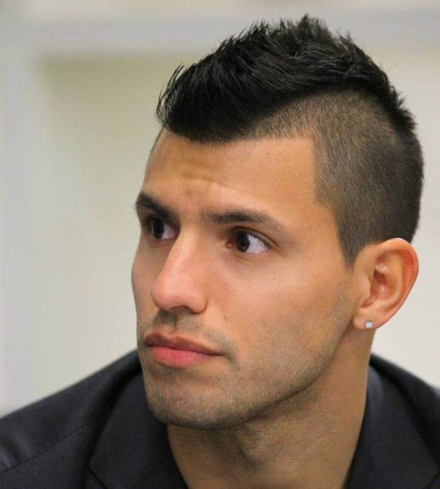 Manchester City's Sergio Aguero during a book signing at the Etihad Stadium, Manchester.