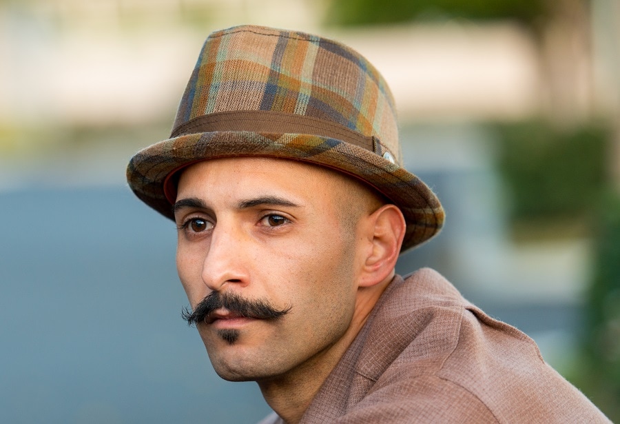 Mexican man with imperial mustache