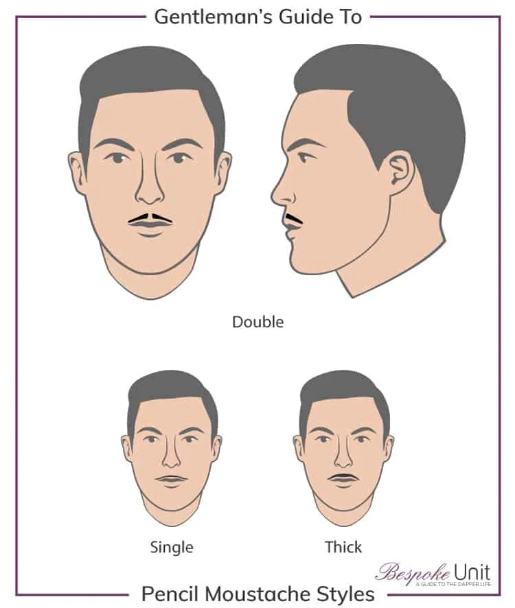 pencil mustache variations