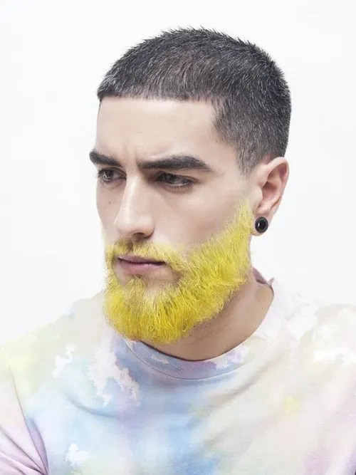 nice Black and Yellow colorful beards