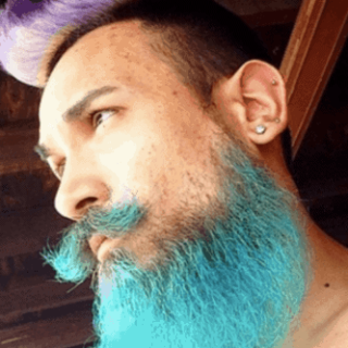 men with colorful beard