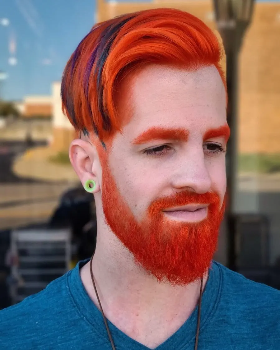 full orange color beard