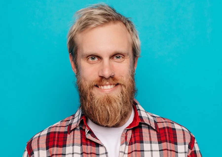 light brown colored beard