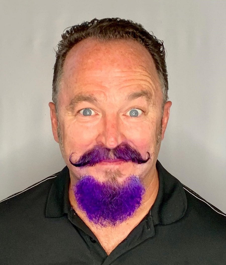 purple van dyke beard