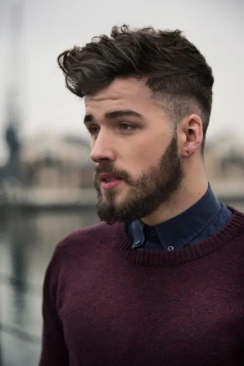 cool Curly Beard Style for young boy