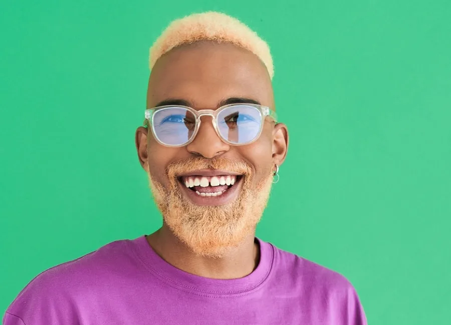 full blonde beard for black men