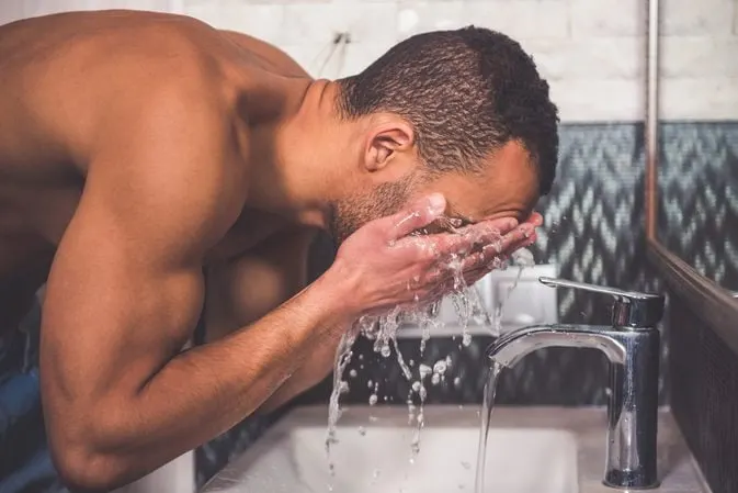 washing beard