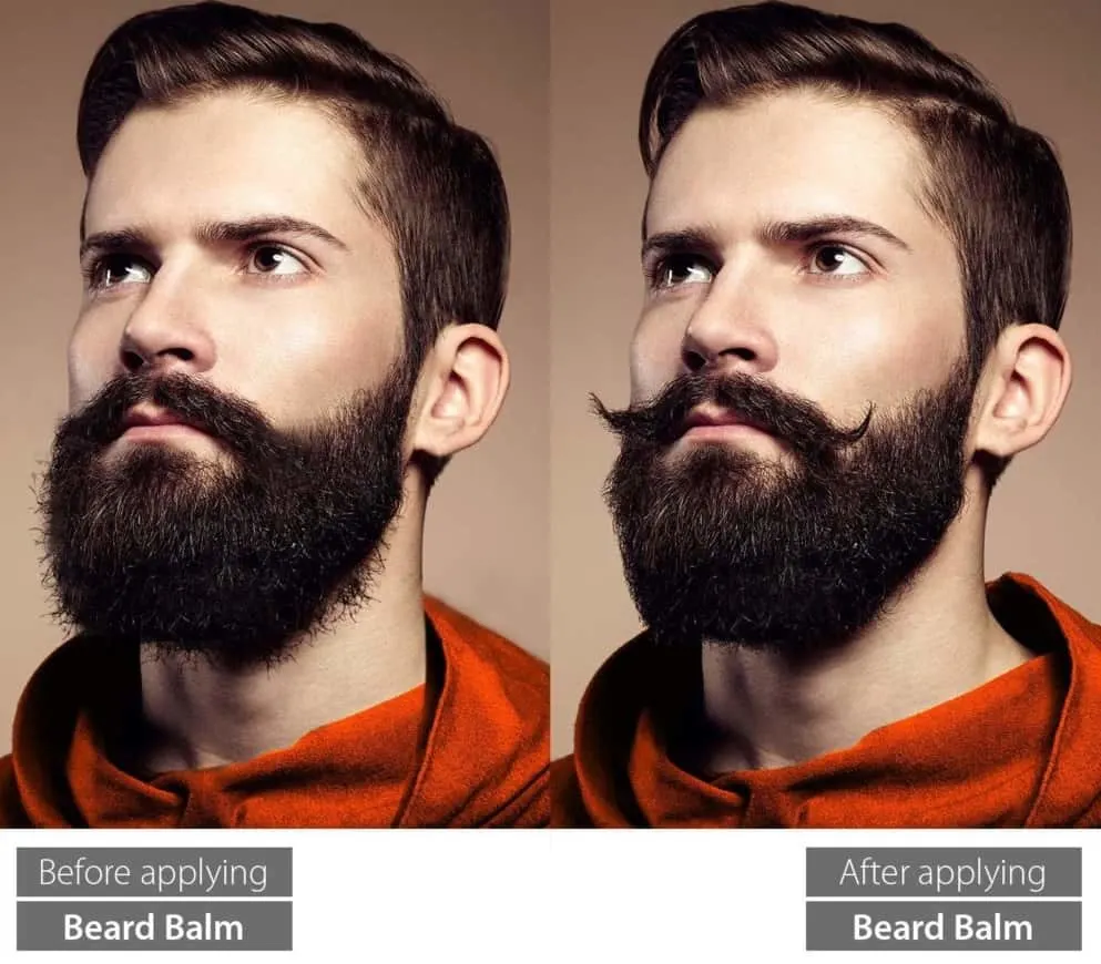 beard balm before after
