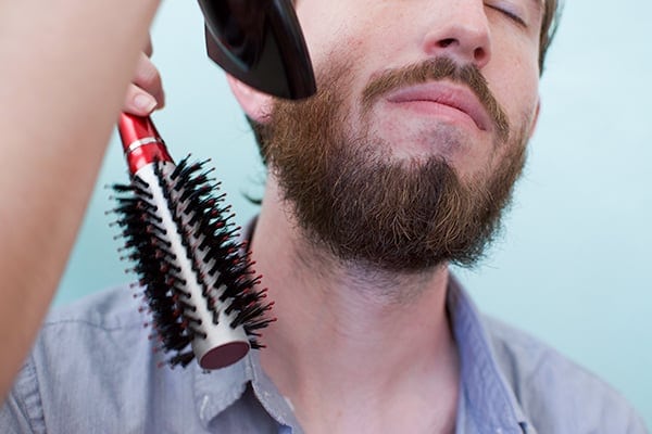 Blow drying outlet beard