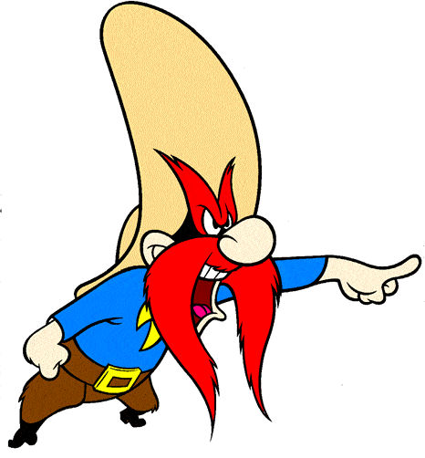 Yosemite Sam with mustache