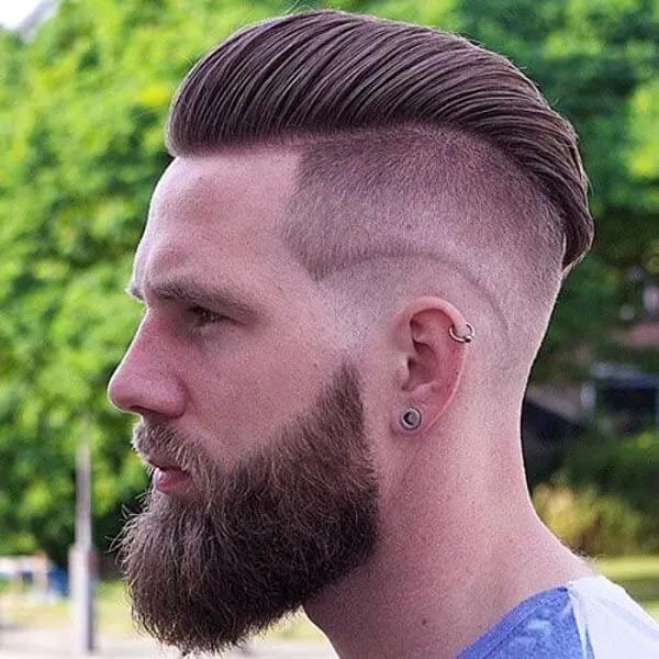 thick faded beard style for men
