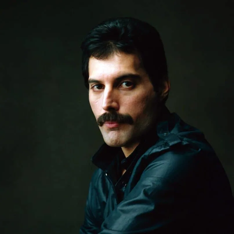 Freddie Mercury with chevron mustache