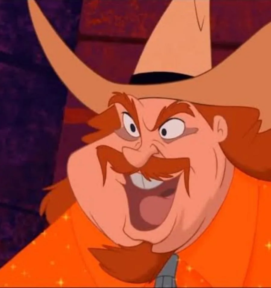 Cartoon Character Alameda Slim with Mustache