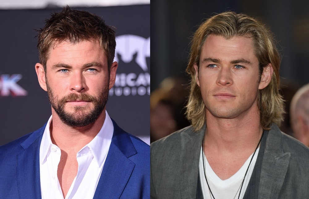 Chris Hemsworth With And Without Beard