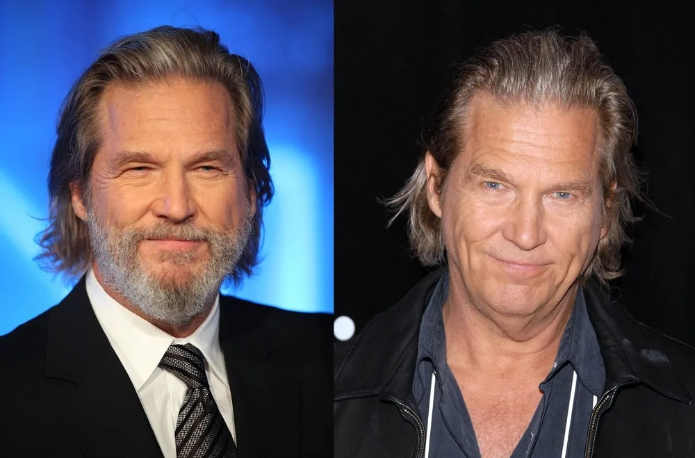 Jeff Bridges With And Without Beard