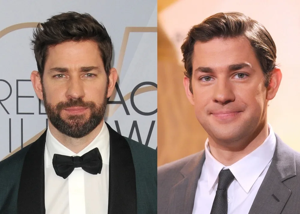 John Krasinski With And Without Beard