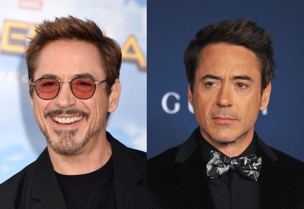 Robert Downey Jr With And Without Beard