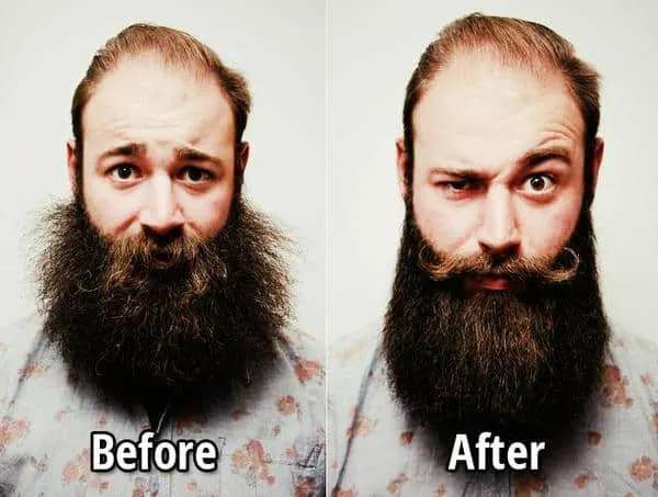 Beard oil Before After