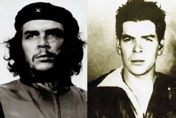 Che Guevara with and without beard 