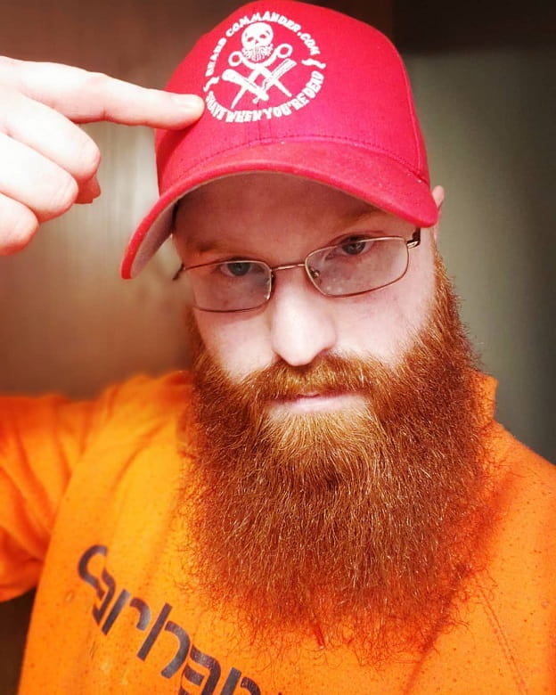 ginger bushy beard for men