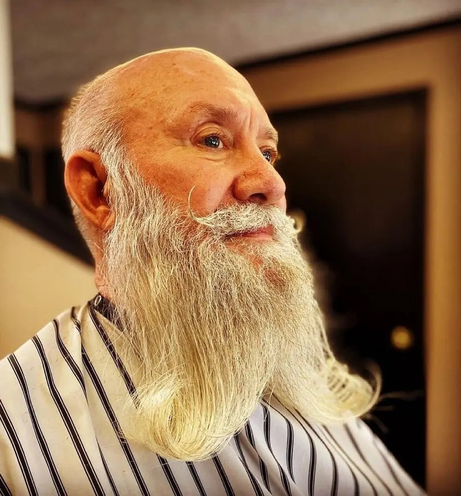 older man with French fork beard