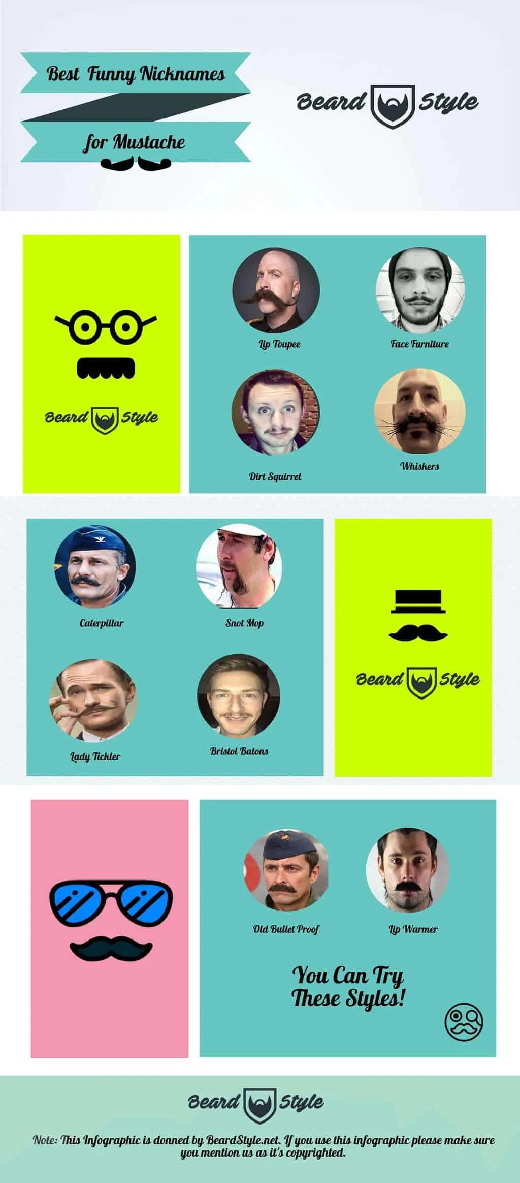 Funny Mustache Names infographic