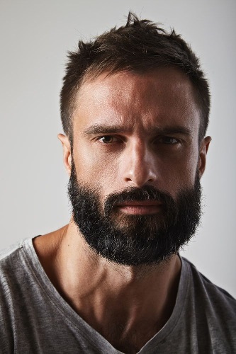 short hair men beard