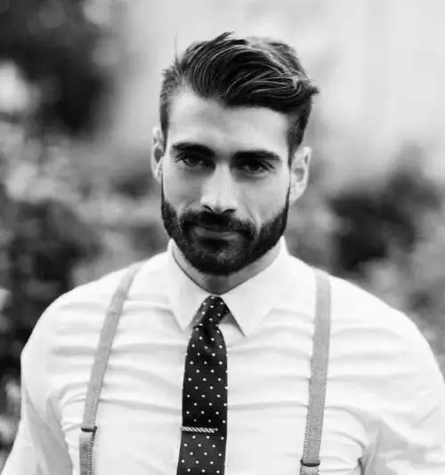 men's beard with short hair