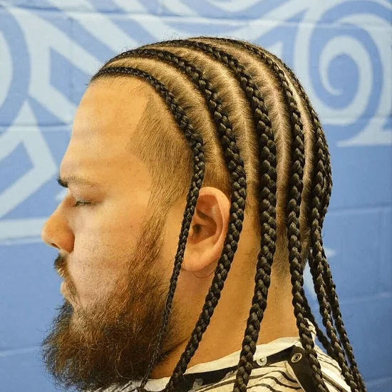 men with braids and beard