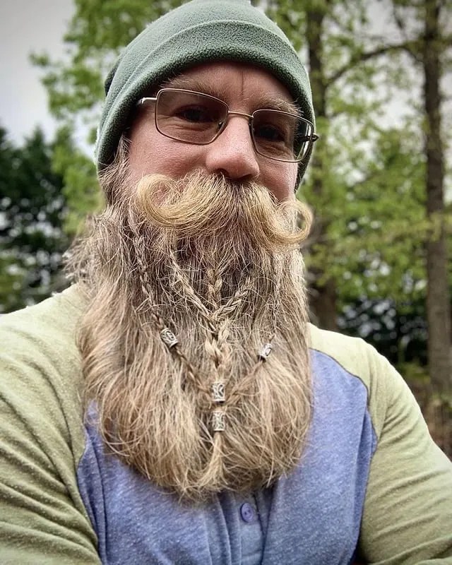 long beard with braids
