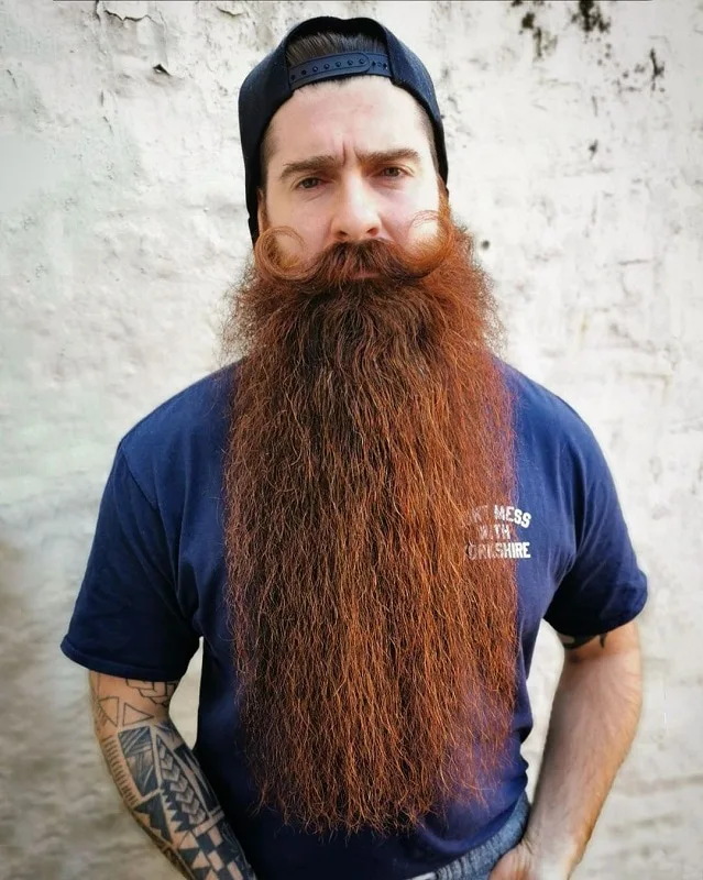 long beard with long mustache