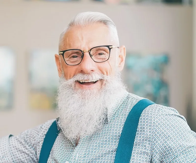 long grey beard