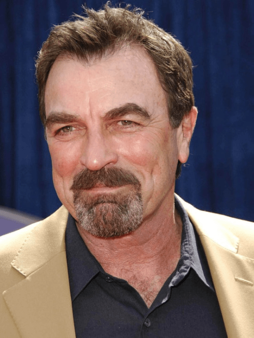 Tom Selleck Mustache Style with Grey Beard