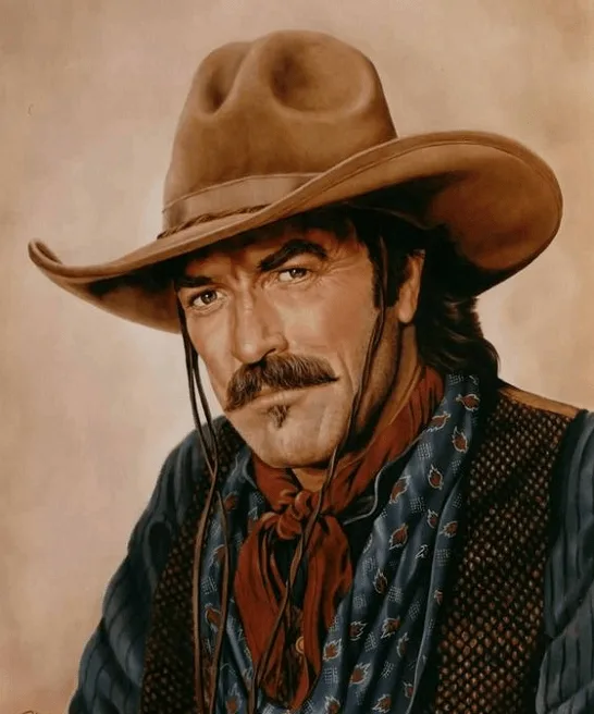 Tom Selleck Cowboy Mustache with Soul Patch