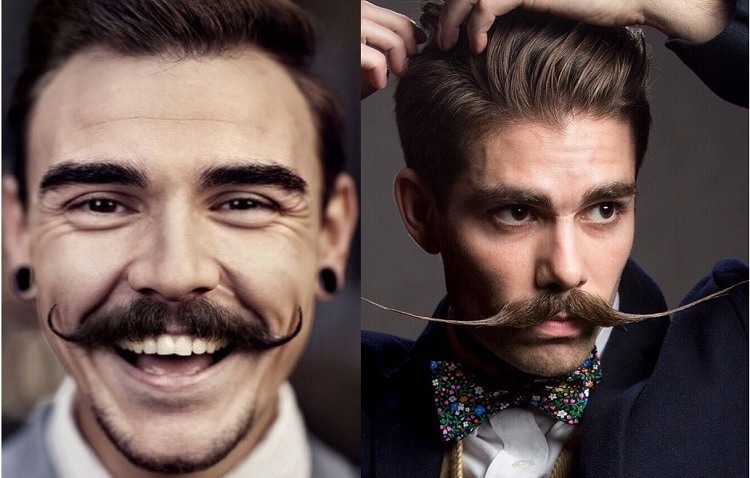 handlebar mustache for thin face