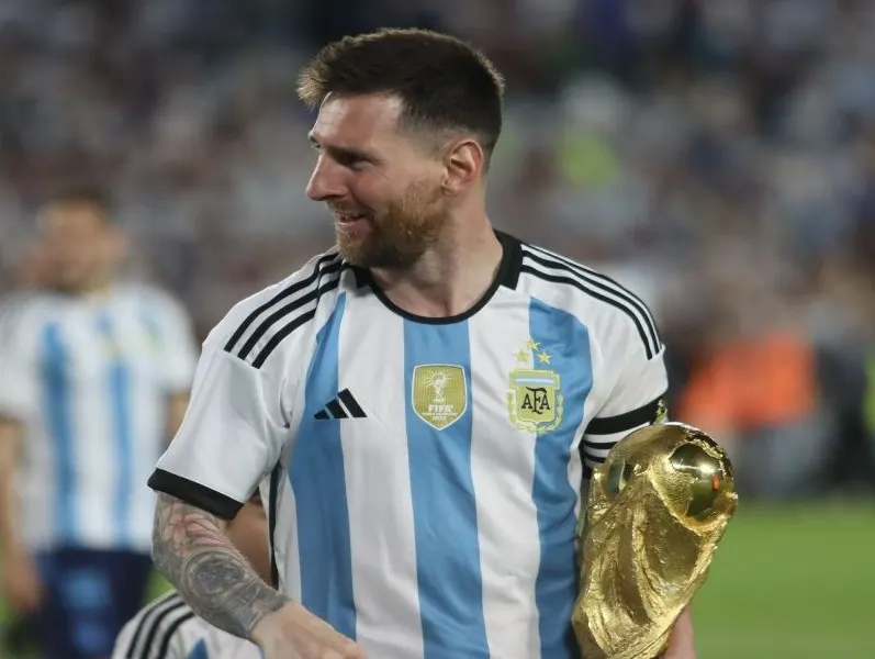 Lionel Messi with full beard in FIFA 2022 world cup