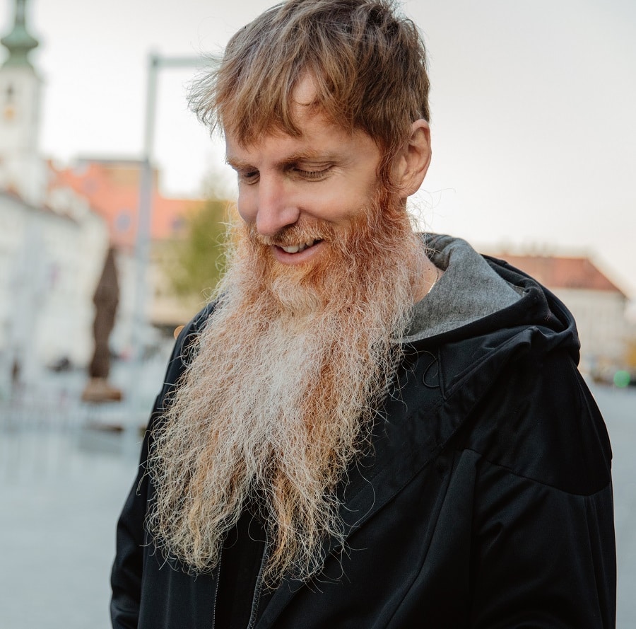 long curly beard style