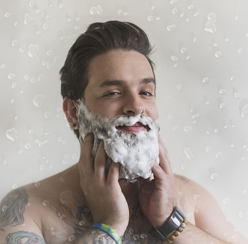 curly beard washing