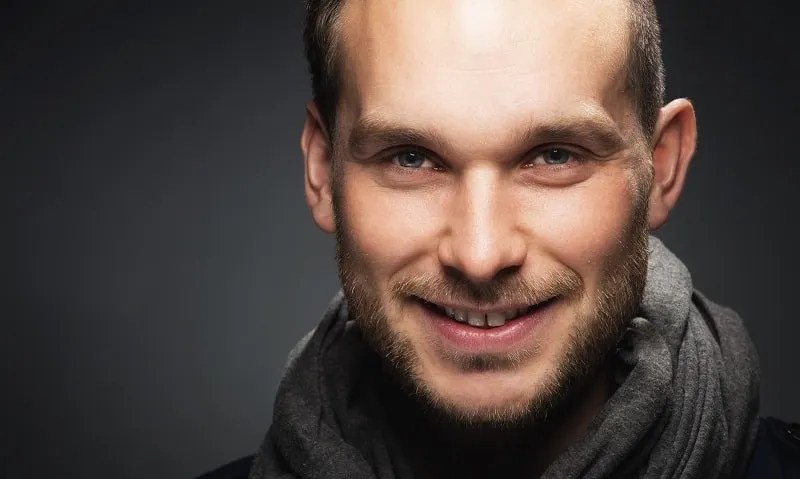 stubble beard with mustache