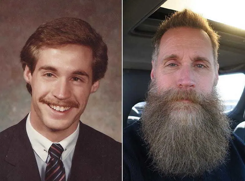 men with beard before and after look