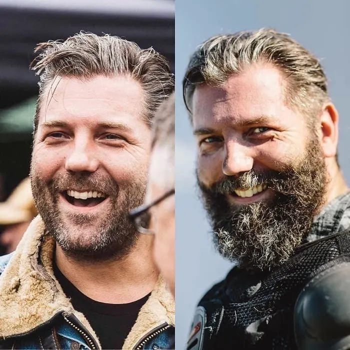 full beard before and after look