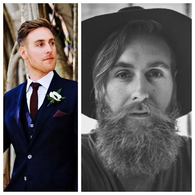 beard before and after