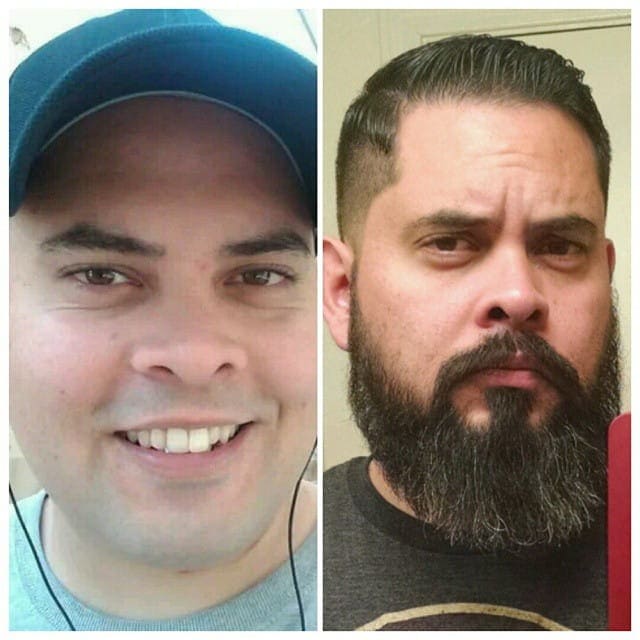 beard before and after