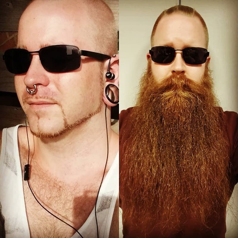 viking beard before and after look