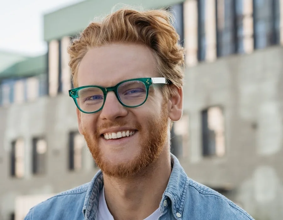 Irish beard with glasses