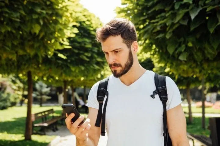 teen guy with full beard